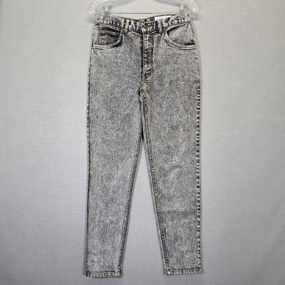 Retro Vintage LAWMAN High-Waisted Acid Wash Grey Women’s Jeans Size 32 Tag Y2K
